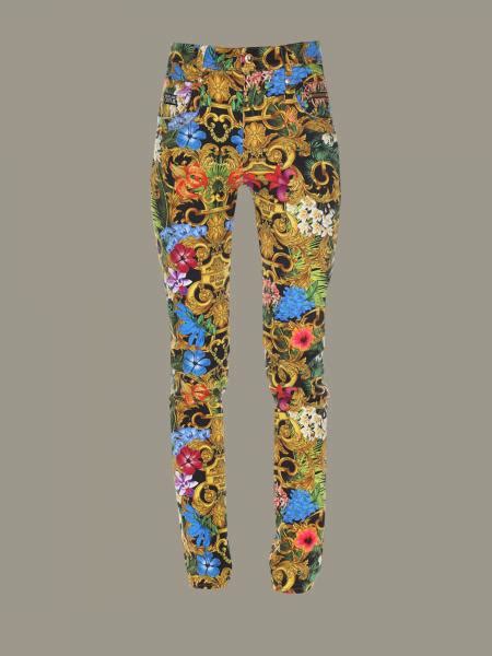 versace pants womens floral|Versace pants outlet.